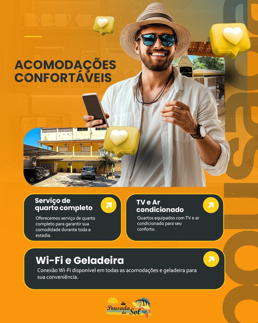 Acomodações Confortáveis